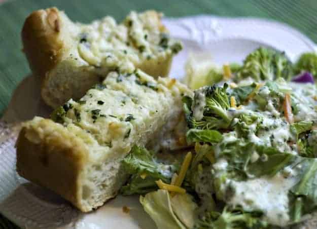 Creamy Onion Garlic Bread