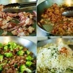 cooking bacon and broccoli cooking bacon and broccoli