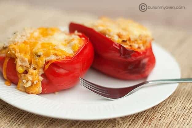 Chicken & Cream Cheese Stuffed Peppers