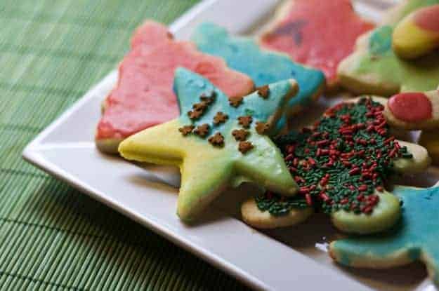decorated butter cookies