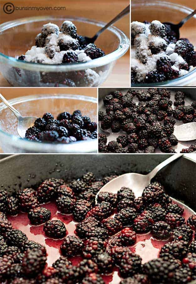 A photo collage of raspberries in a bowl.