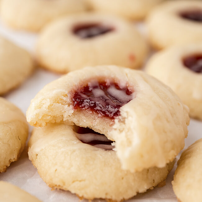 Raspberry Thumbprint Cookies | Buns In My Oven