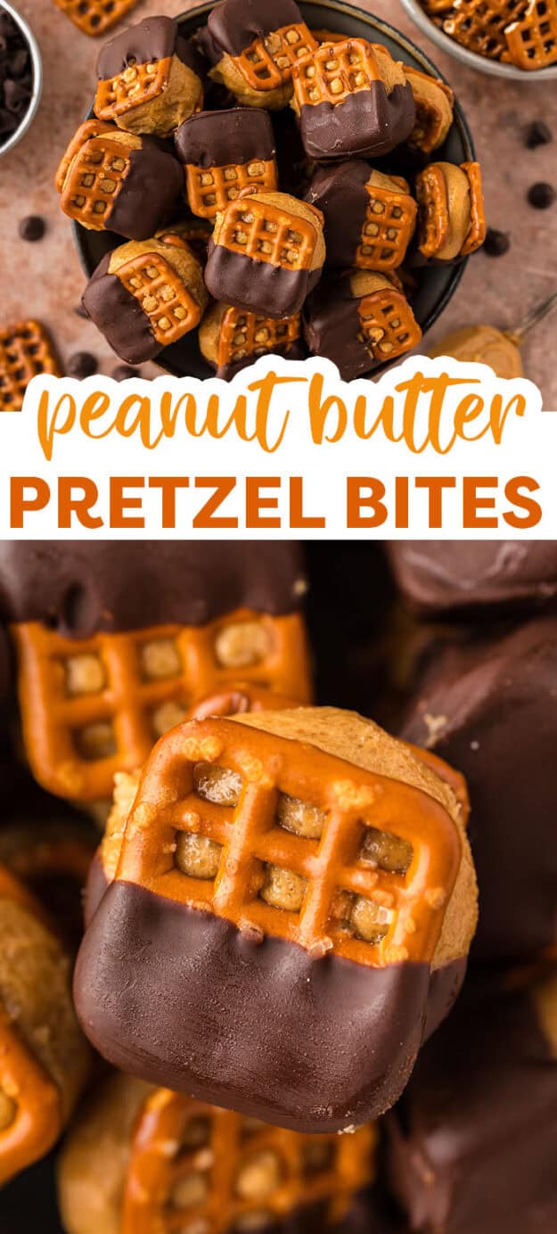 Collage of pretzel bites images.