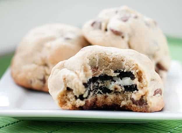 Ever heard of a turducken? Not nearly as good as these oreo stuffed cookies.