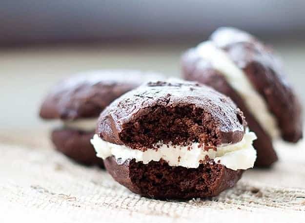 The swiss meringue buttercream recipe is what makes this whoopie pie so amazing!