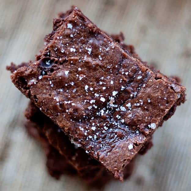 The chocolate fudge and salt in this brownie recipe are to die for.