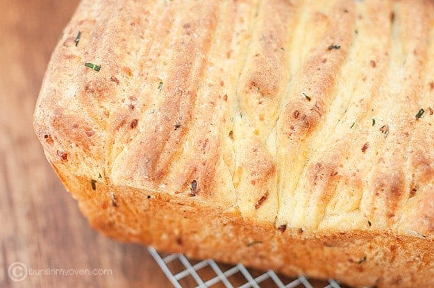 A close up of pull apart bread