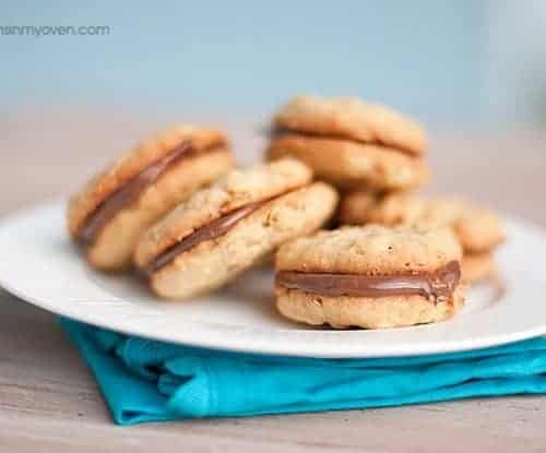 Salted Nutella & Peanut Butter Sandwich Cookies