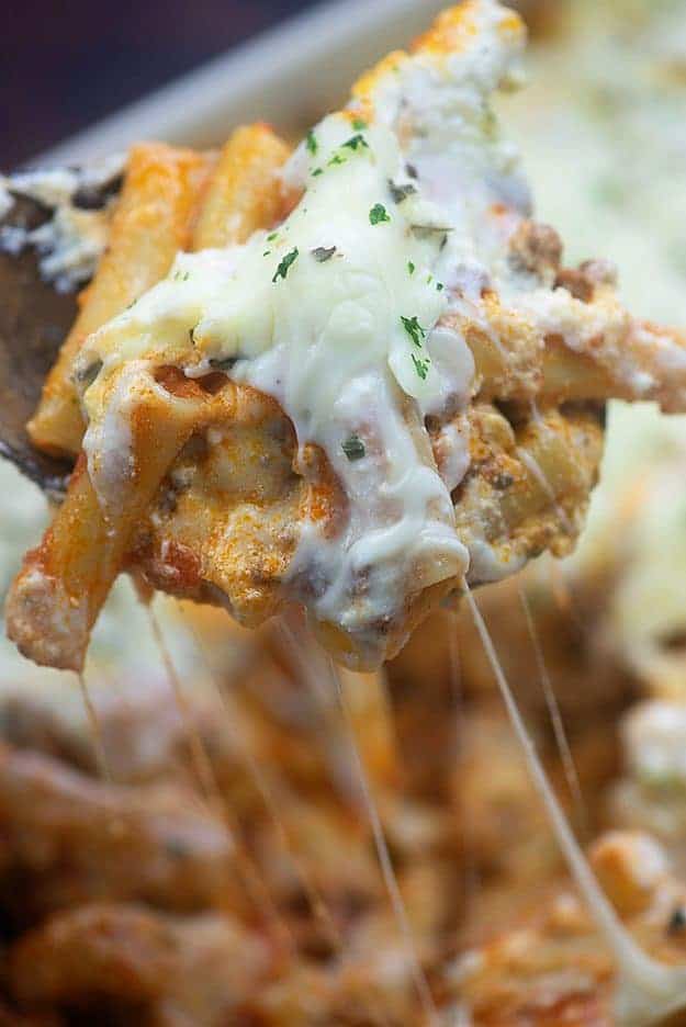 Baked Ziti with Meat a hearty Italian recipe that's full