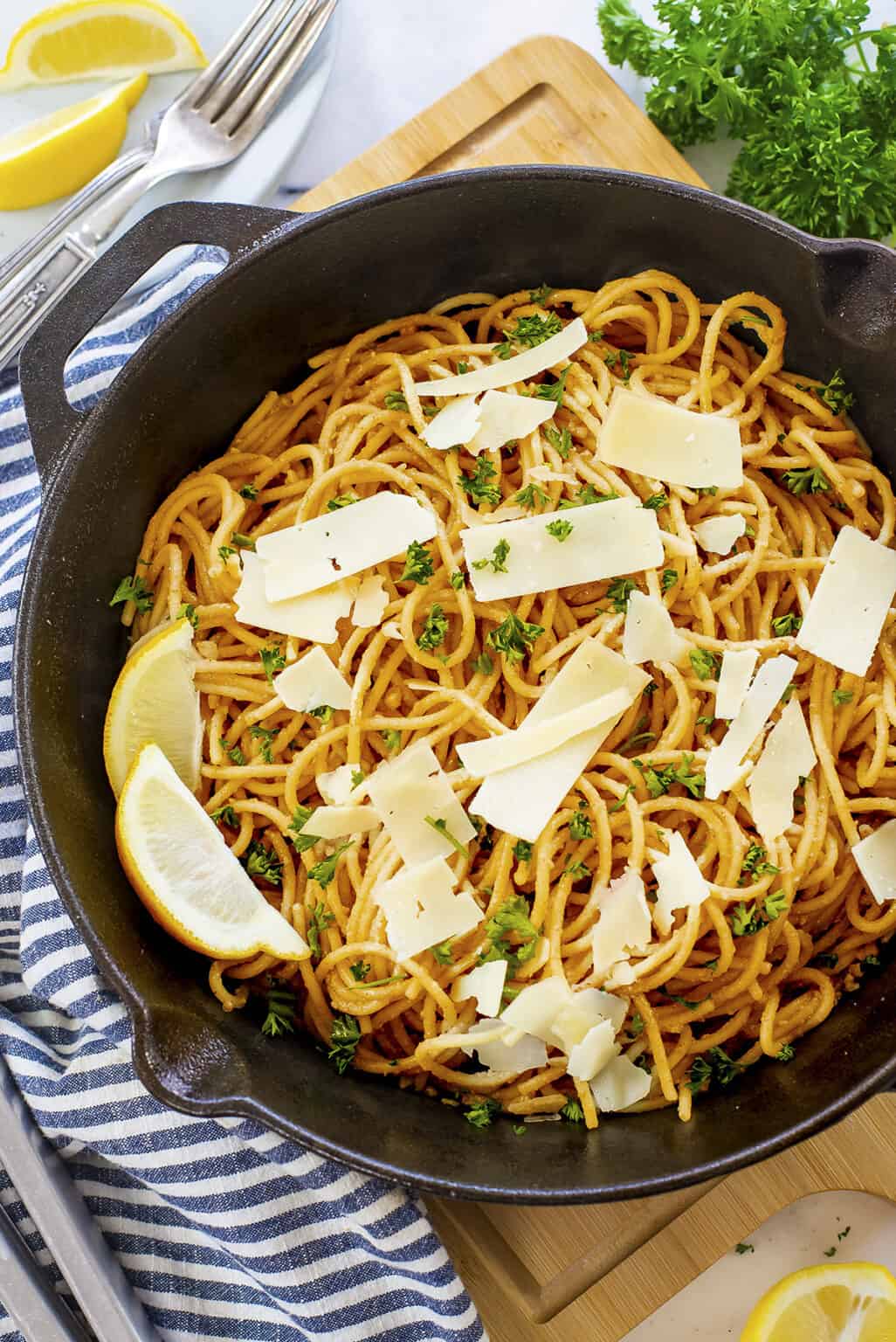 Brown Butter Lemon Garlic Pasta | Buns In My Oven