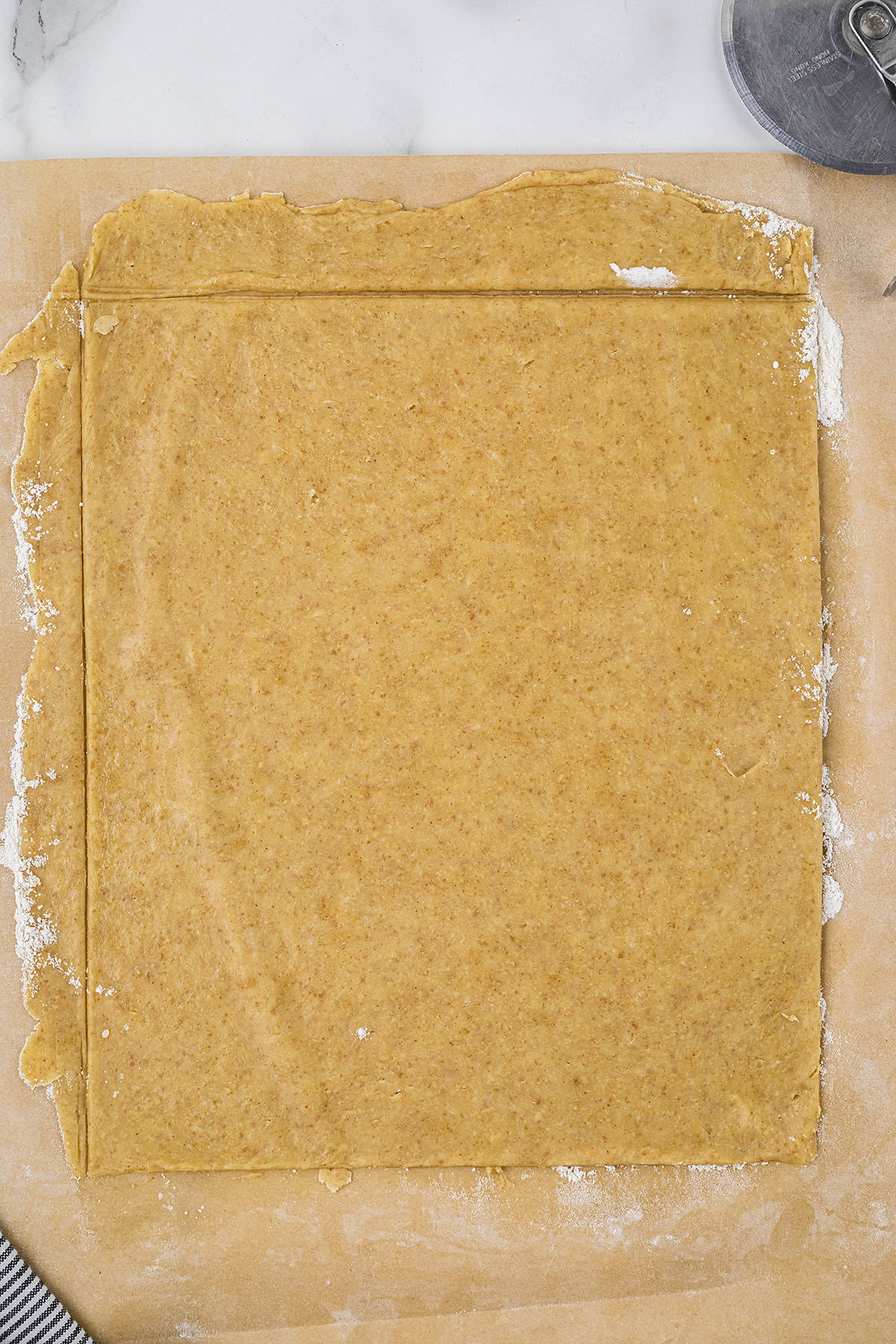 Rolled out poptart dough.