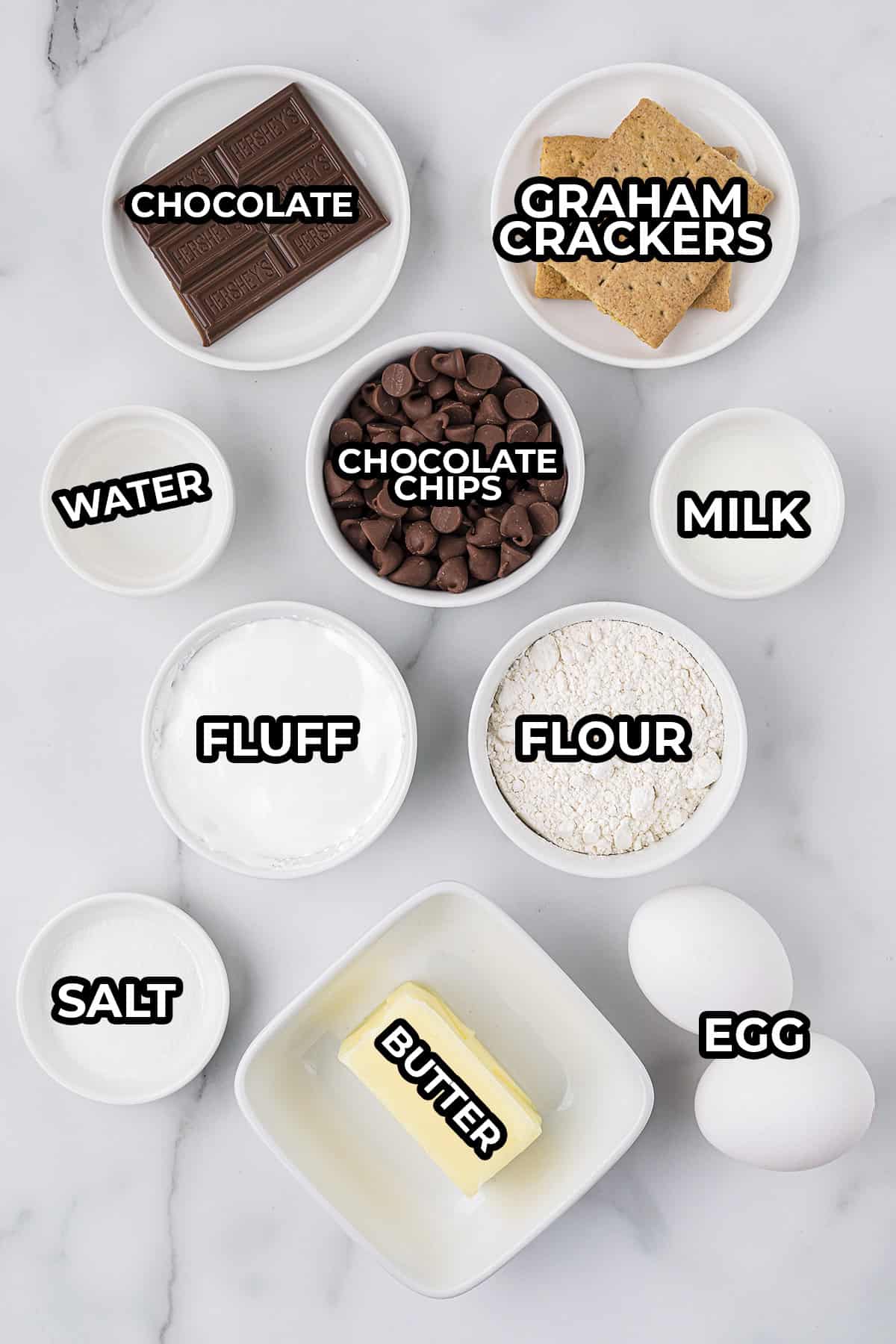 Ingredients for s'mores poptart recipe.