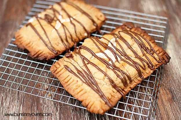 A closeup of homemade smores pop tarts 