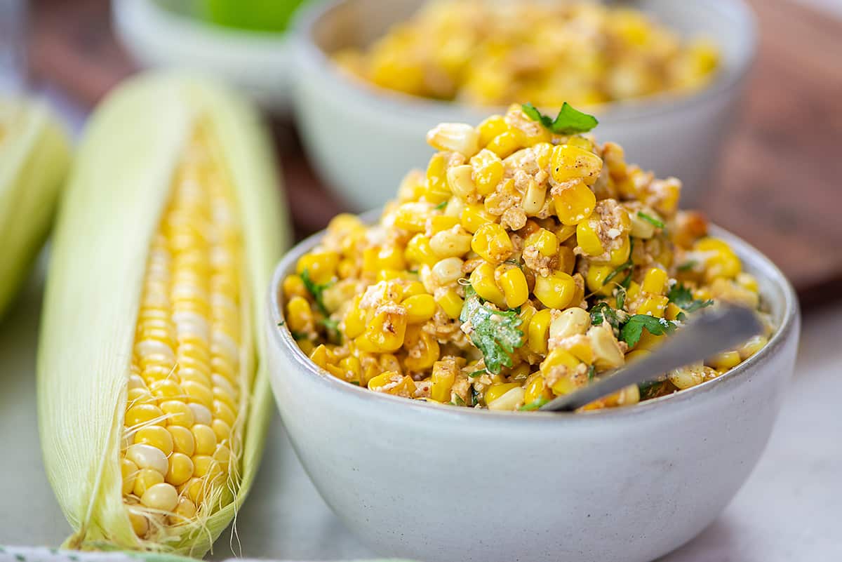 Esquites - Mexican Corn Salad Recipe | Buns In My Oven