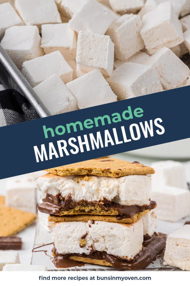 Collage of marshmallow images.