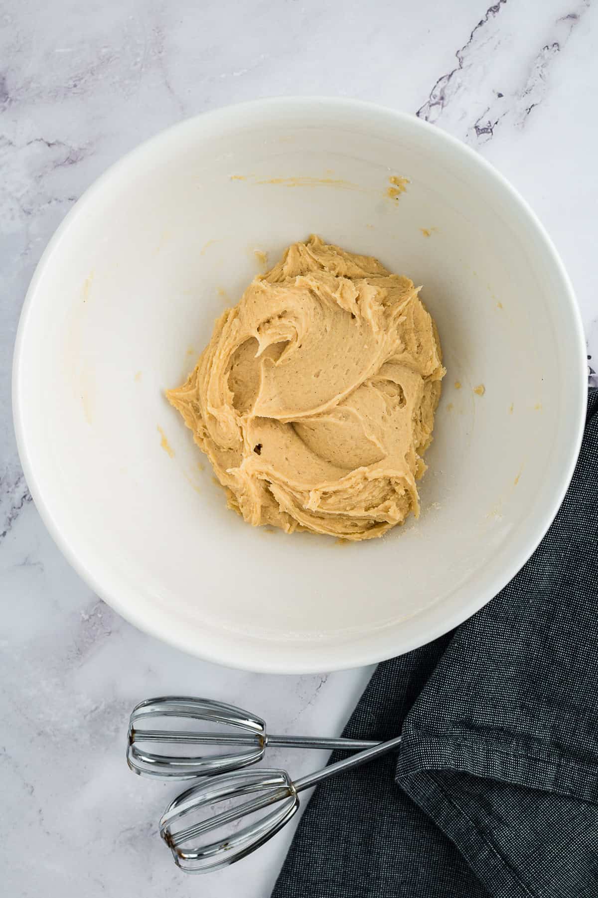 No bake cookie dough in bowl.