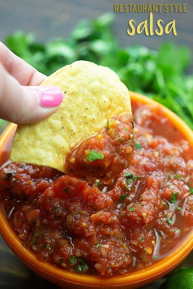 Easy Restaurant Style Salsa Recipe | Buns In My Oven