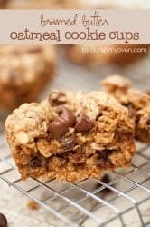 Browned Butter Oatmeal Cookie Cups Recipe