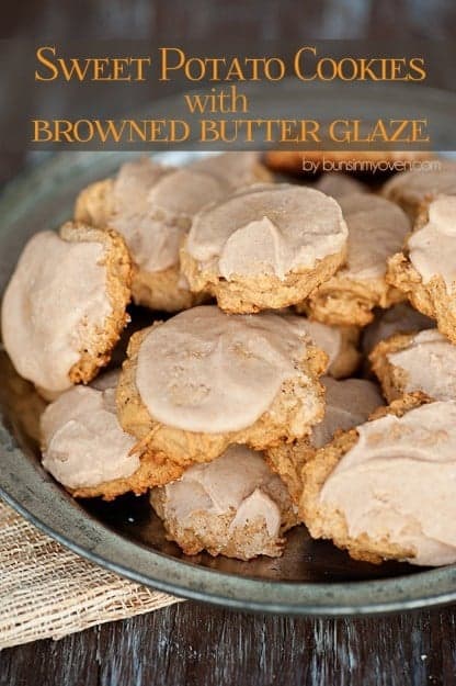 Sweet Potato Cookies with Browned Butter Glaze — Buns In My Oven