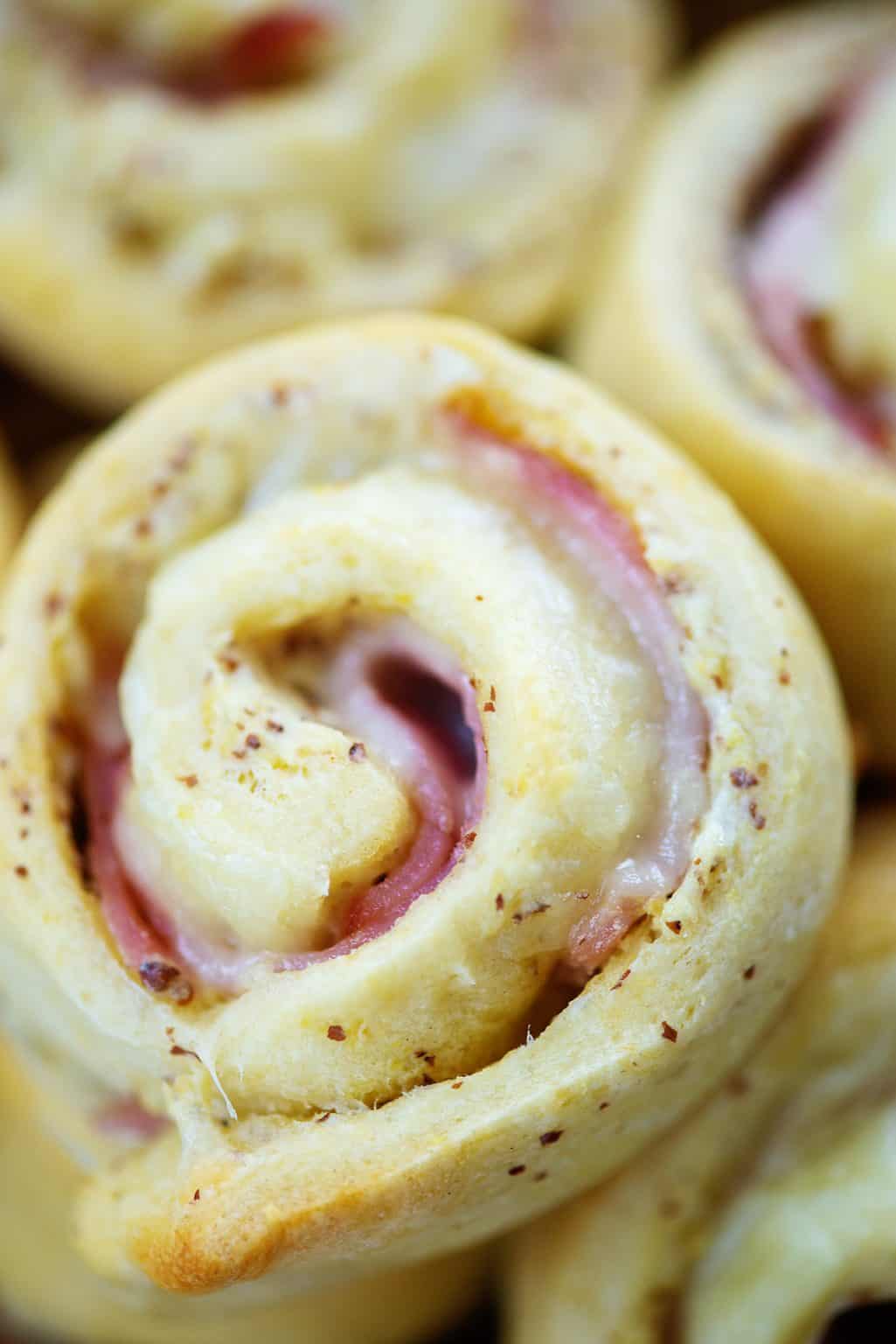 Easy Ham and Cheese Pinwheels | Buns In My Oven