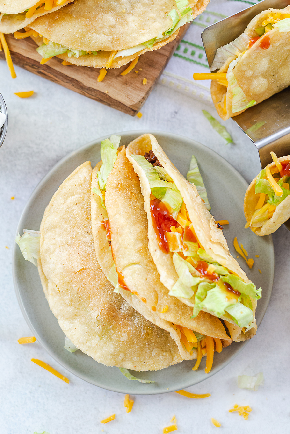 The BEST fried taco recipe...a copycat of Jack in the Box's crispy tacos! My family begs for these!