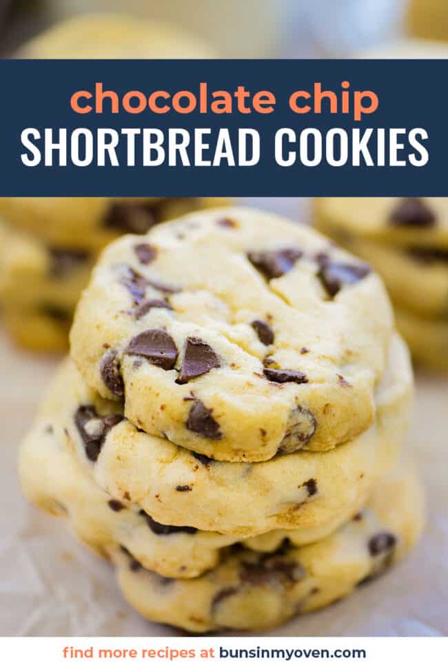 Chocolate Chip Shortbread Cookies Recipe | Buns In My Oven