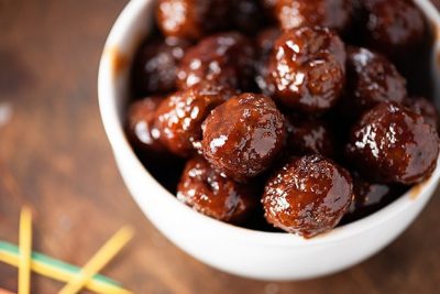 Grape Jelly Meatballs - the easiest appetizer you'll ever make!