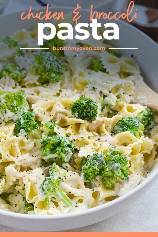 Chicken Broccoli Pasta - a quick stovetop casserole! | Buns In My Oven