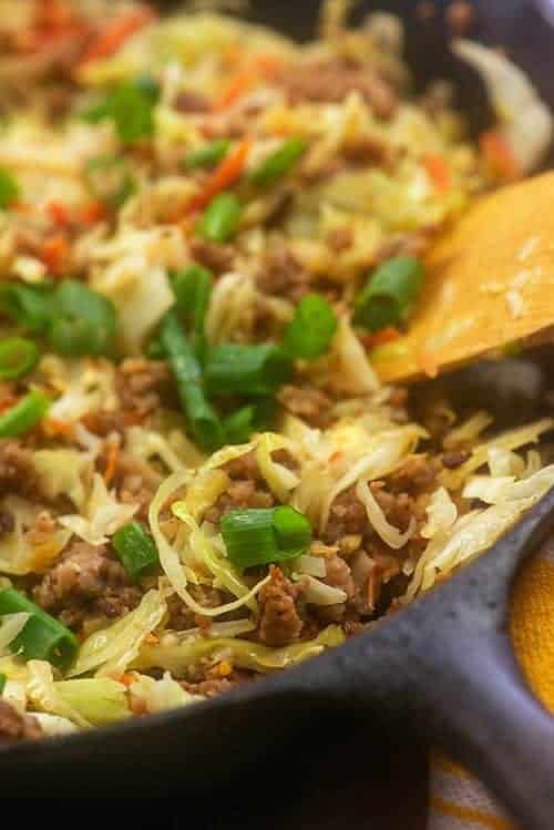 Fast Asian Inspired Sausage Egg Roll In A Bowl Crack Slaw Recipe