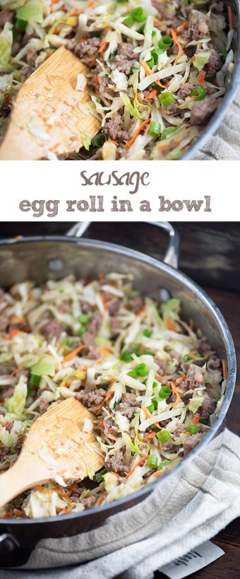 Sausage Egg Roll In A Bowl Recipe {Crack Slaw} | Buns In My Oven