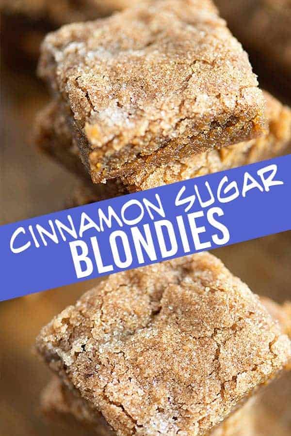 Cinnamon Sugar Blondie Recipe | Buns In My Oven