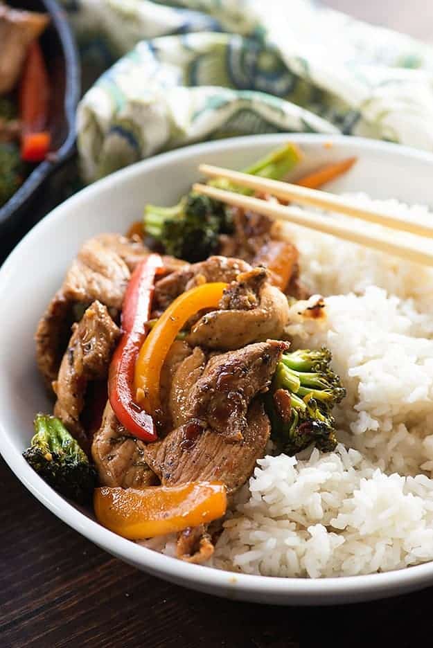 Pork Stir Fry - skip the takeout in favor this easy stir fry!