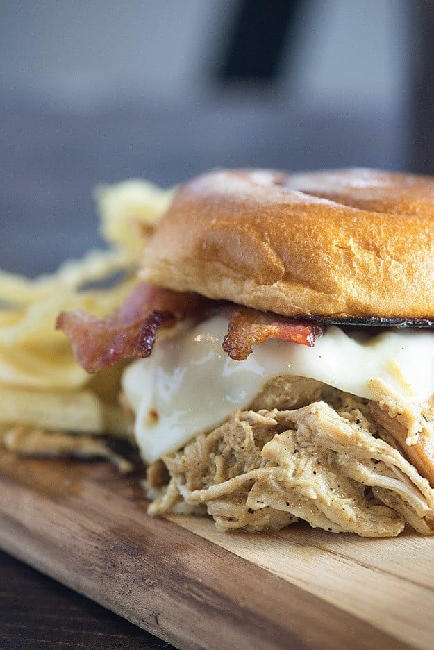 Slow Cooker Honey Mustard Chicken Sandwiches — Buns In My Oven