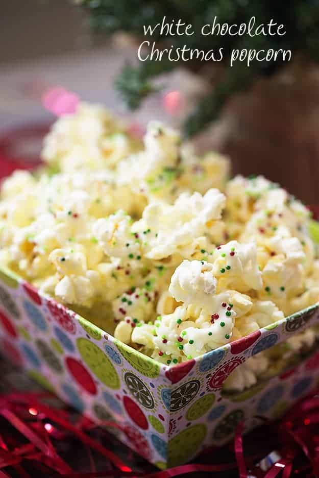 White Chocolate Christmas Popcorn — Buns In My Oven