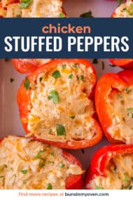 Cream Cheese Chicken Stuffed Peppers - Low Carb! | Buns In My Oven