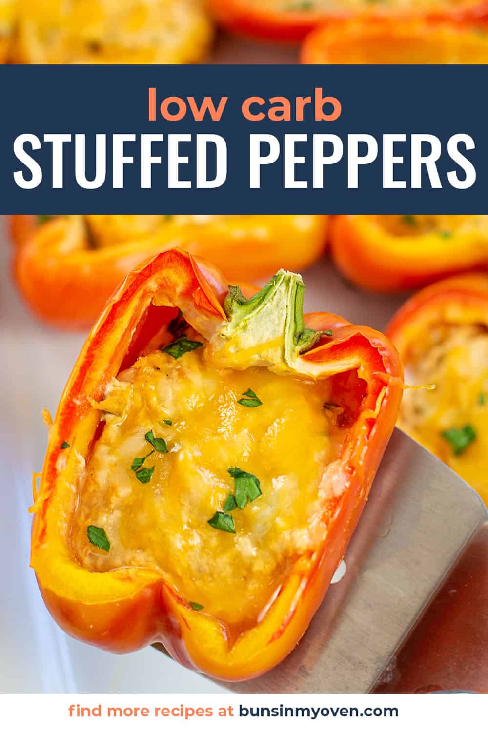 Cream Cheese Chicken Stuffed Peppers - Low Carb! | Buns In My Oven