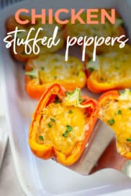 Cream Cheese Chicken Stuffed Peppers - Low Carb! | Buns In My Oven