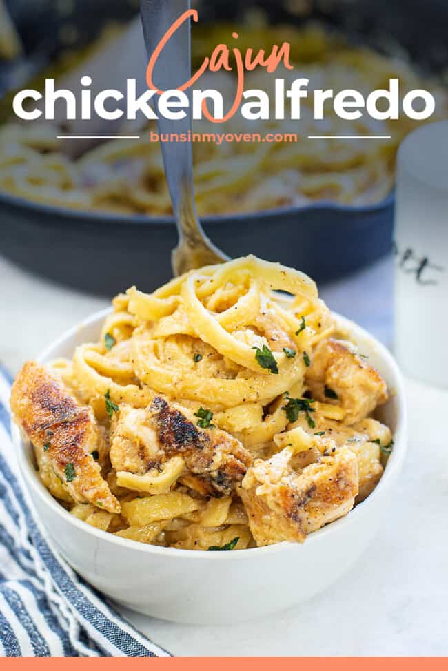 Cajun Chicken Pasta Alfredo Recipe | Buns In My Oven