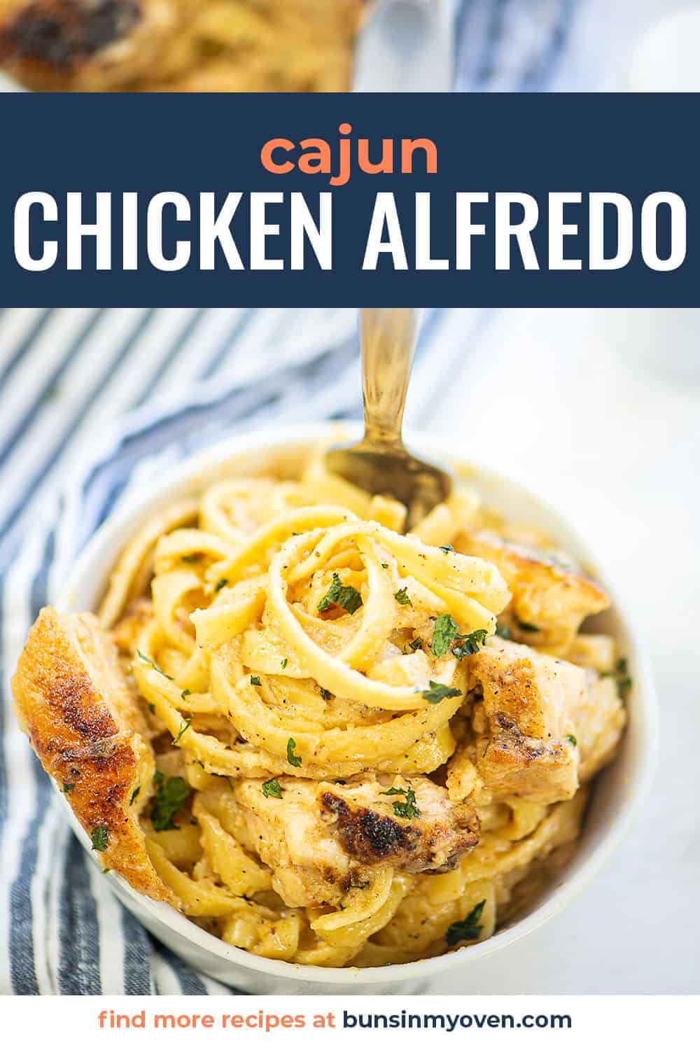 Cajun Chicken Pasta Alfredo Recipe | Buns In My Oven