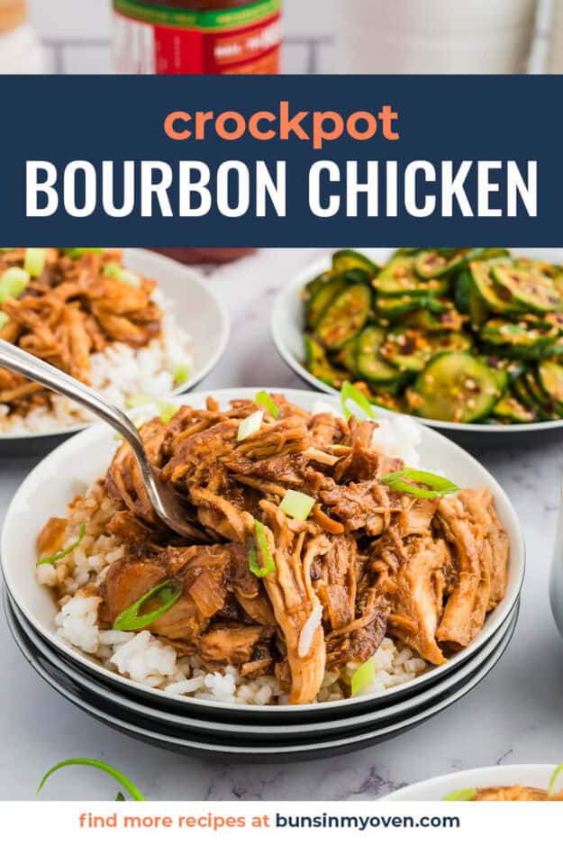 Chinese bourbon chicken on plate.