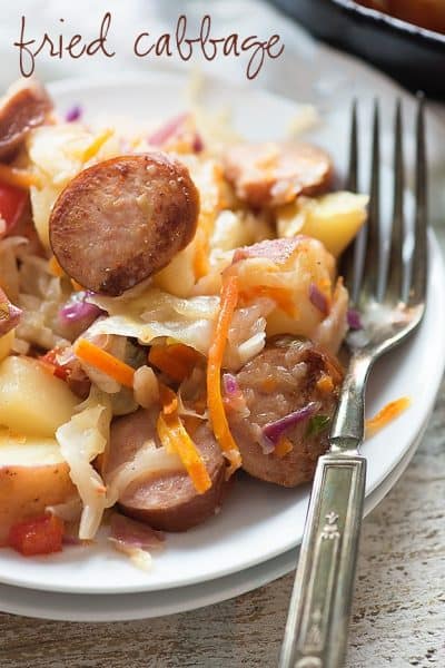 Fried Cabbage With Sausage And Peppers - Perfect For A Quick Dinner!