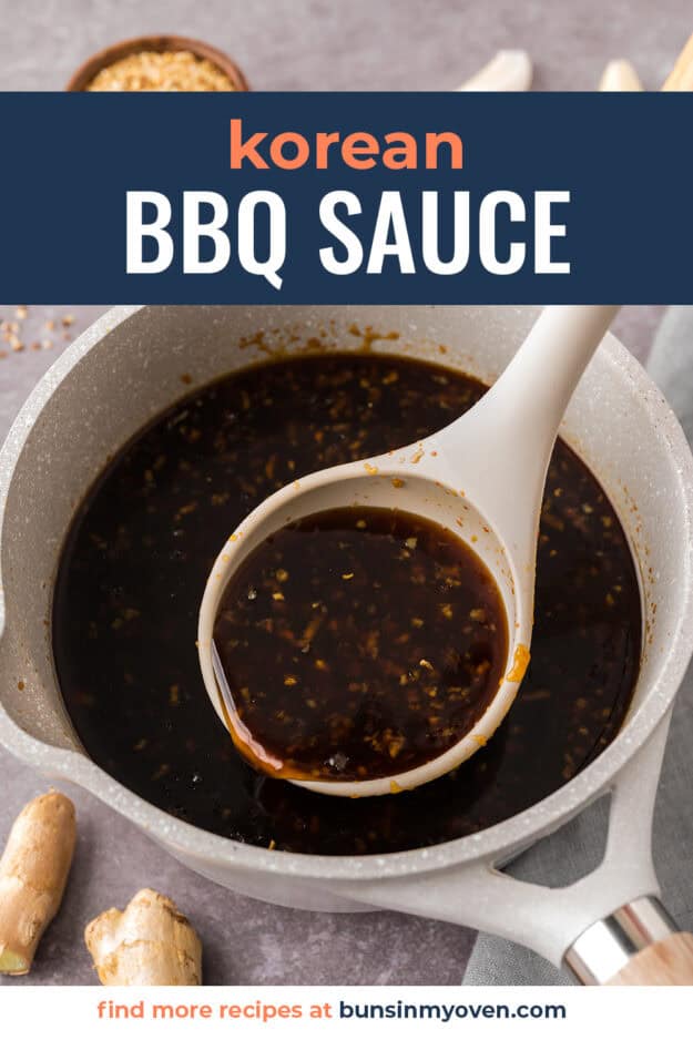 Korean barbecue sauce in saucepan.