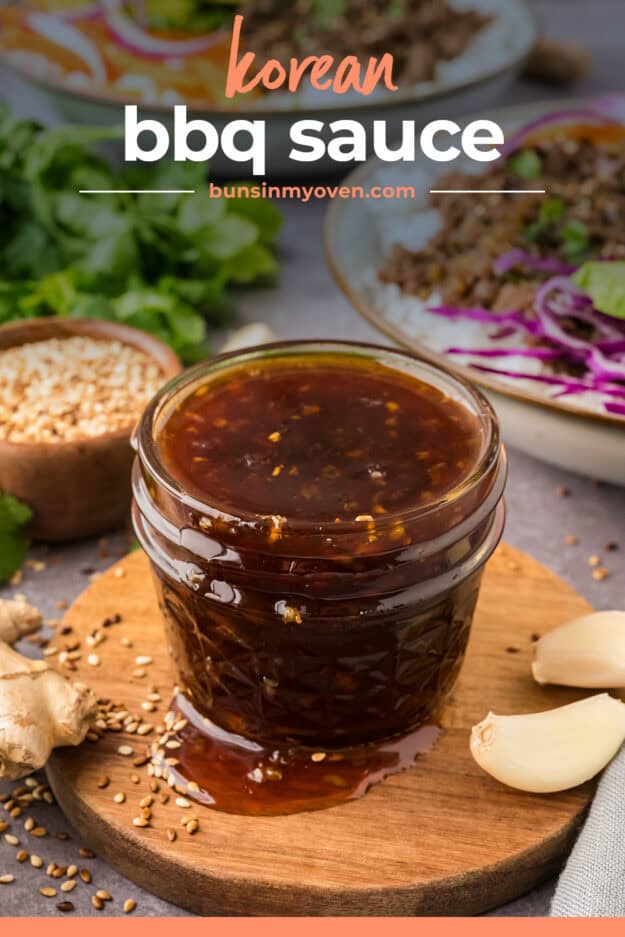 Korean BBQ Sauce in small jar.