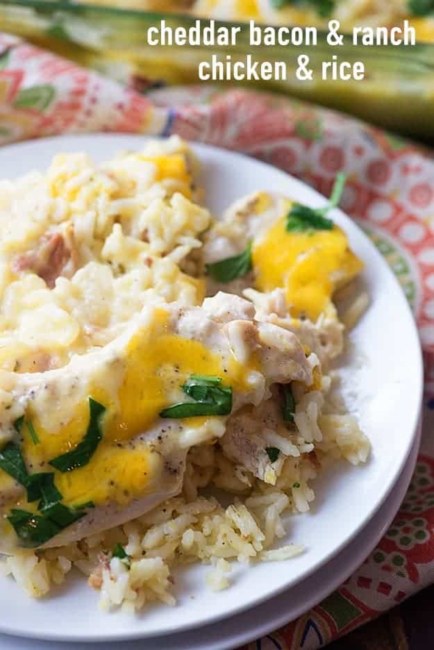 Chicken Bacon and Ranch Rice Casserole — Buns In My Oven