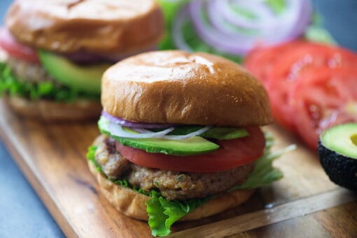 The Best Turkey Burgers - juicy turkey burger perfection!