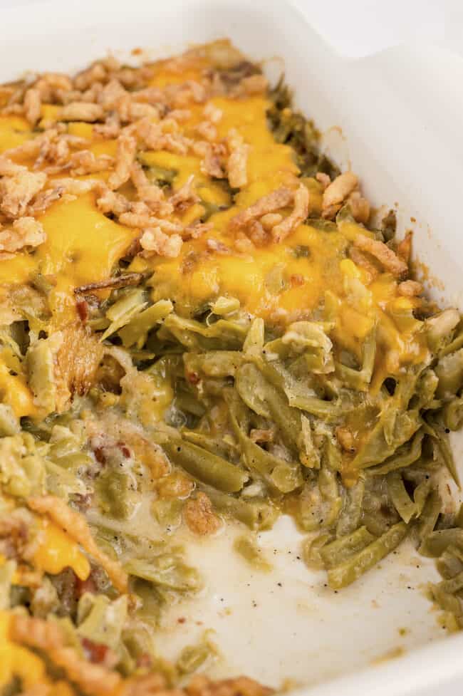 Green Bean Casserole with Bacon (From Scratch)