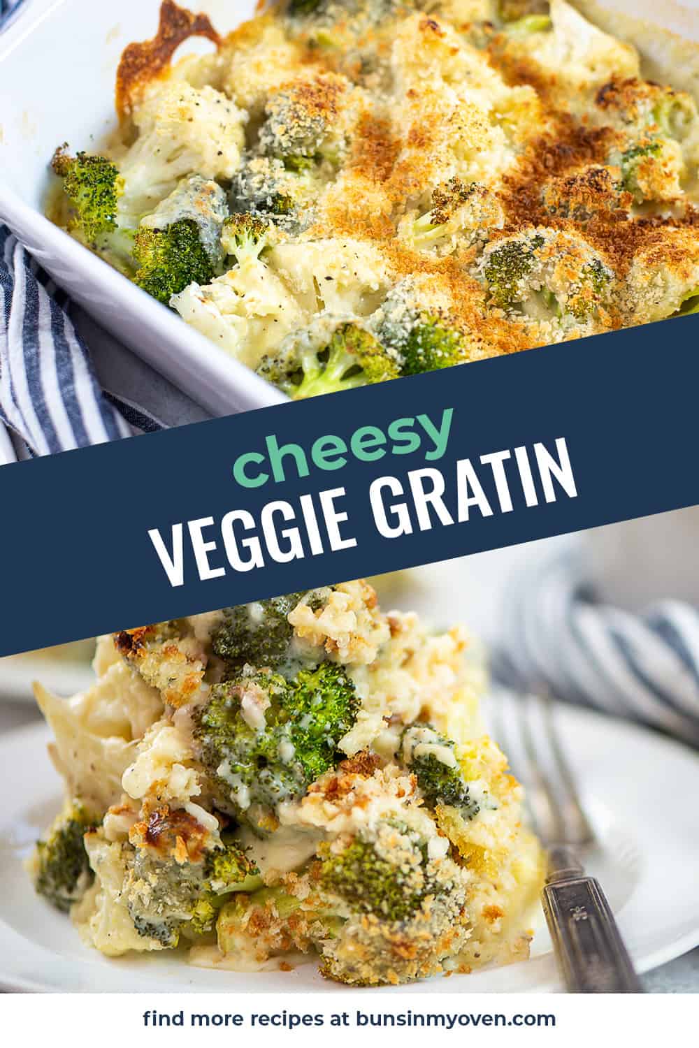 Cheesy Broccoli and Cauliflower Gratin | Buns In My Oven