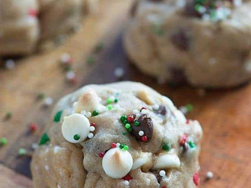 Sugar Cookies with Sprinkles and White Chocolate Chips