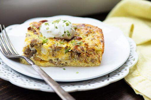 Keto Breakfast Casserole with Bacon | Buns In My Oven