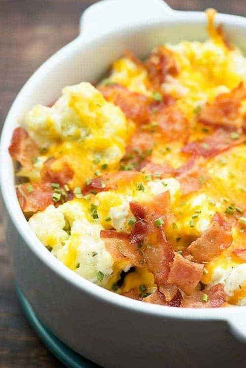 Loaded Cauliflower Bake - Cheesy & Low Carb! | Buns In My Oven